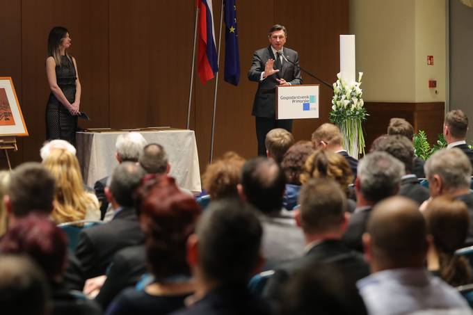 Predsednik republike Borut Pahor na jubilejni, dvajseti podelitvi priznanj Gospodarstvenik Primorske